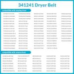Dryer Belt 341241 for Whirlpool, Kenmore, Maytag