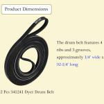 Whirlpool Kenmore Dryer Drum Belt Replacement (2-Pack)