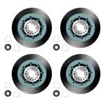 Dryer Drum Support Roller Kit - 4 Pack