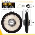 Dryer Drum Roller Kit for Whirlpool Kenmore