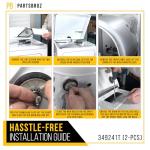 Dryer Drum Roller Kit for Whirlpool Kenmore