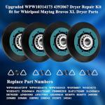 W10314173 Dryer Roller for Maytag and Whirlpool