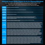 W10314173 Dryer Roller for Maytag and Whirlpool