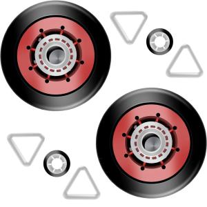 2-Pack Dryer Drum Support Rollers for Whirlpool Maytag