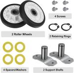 Dryer Drum Roller Kit for Whirlpool Dryers
