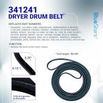 Dryer Motor Pulley and Drum Belt Combo