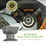 W10837625 Dryer Motor Pulley for Whirlpool & More