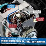 Upgraded Dryer Drive Motor with Pulley for Whirlpool