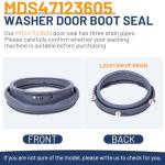 LG Washer Door Seal Gasket Compatible WM3570HVA WM3470HVA