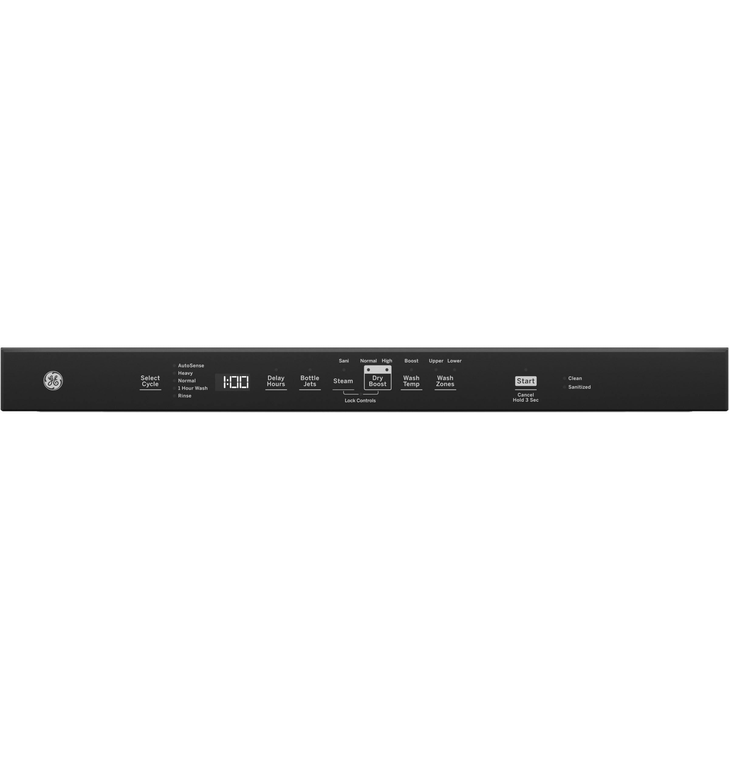 GE Top Control Dishwasher with Sanitize Cycle
