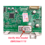 LG Washing Machine Main Control Board EBR356611