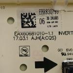 LG Washer Control Board and Display Panel Combo