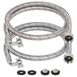 4 FT Stainless Steel Washing Machine Hoses, 2 Pack