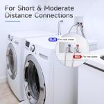 4 FT Stainless Steel Washing Machine Hoses, 2 Pack