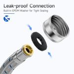 4 FT Stainless Steel Washing Machine Hoses, 2 Pack