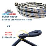 10FT Stainless Steel Washing Machine Hoses - 2 Pack