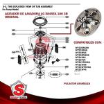 LG 5845EA1003B Pulsator Plate for Washing Machines