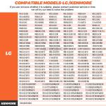 3-Pack Washer Shock Absorbers for LG 383EER3001G