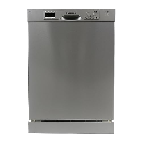 West Bend 24-Inch Stainless Steel Dishwasher with 3 Wash Options
