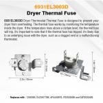 Dryer Thermistor Sensor Kit for LG and GE