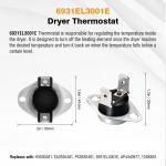 Dryer Thermistor Sensor Kit for LG and GE