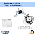 Upgraded Dryer Thermal Fuse and Thermostat for LG