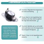 Dryer Thermal Fuse and Thermostat Set for Samsung, LG, Kenmore