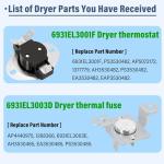Dryer Thermal Fuse and Thermostat for LG
