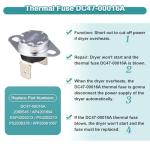 Dryer Thermal Fuse and Thermostat Set for Samsung, LG, Kenmore