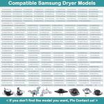 Dryer Thermal Fuse and Thermostat Set for Samsung, LG, Kenmore