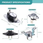 Dryer Thermal Fuse and Thermostat Set for Samsung, LG, Kenmore