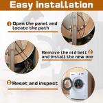 2-Pack Dryer Drum Belt for LG and Kenmore