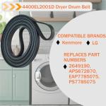4400EL2001D Dryer Drum Belt for Kenmore/LG
