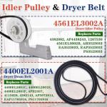 LG Dryer Drum Roller Repair Kit with Belt