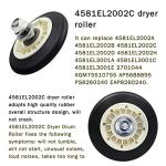 Dryer Roller Replacement Kit for LG & Kenmore