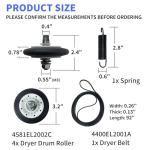 LG Kenmore Dryer Repair Kit with Rollers and Belt