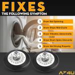 LG Dryer Drum Roller Replacement Set (4pc)