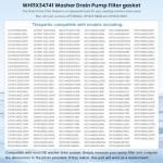 Washer Drain Pump Filter Gasket and Seal Ring