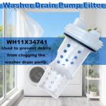 Drain Pump Filter WH11X34741 for GE Washers