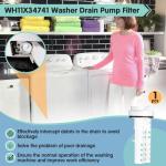 GE Washer Drain Pump Filter WH11X34741 Replacement