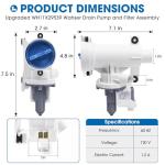 GE Washer Drain Pump Assembly WH11X29539 Replacement