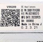 OEM GE Washer Control Board 308D1701G308