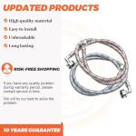 6FT Stainless Steel Washer Hoses with 90° Elbows
