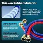 6FT Rubber Washing Machine Hoses - 2 Pack