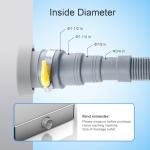 Elyfree 5-Foot Washer Drain Hose Extension Kit