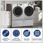 GE 4ft Stainless Steel Washer Hoses – 2 Pack