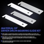 GE Dryer Drum Bearing Slide Replacement Kit, 4 PCS