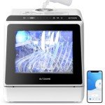 Compact WiFi Smart Dishwasher for Countertop Use