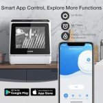 Compact WiFi Smart Dishwasher for Countertop Use