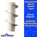 WH43X31240 Washer Agitator Auger for GE, Hotpoint